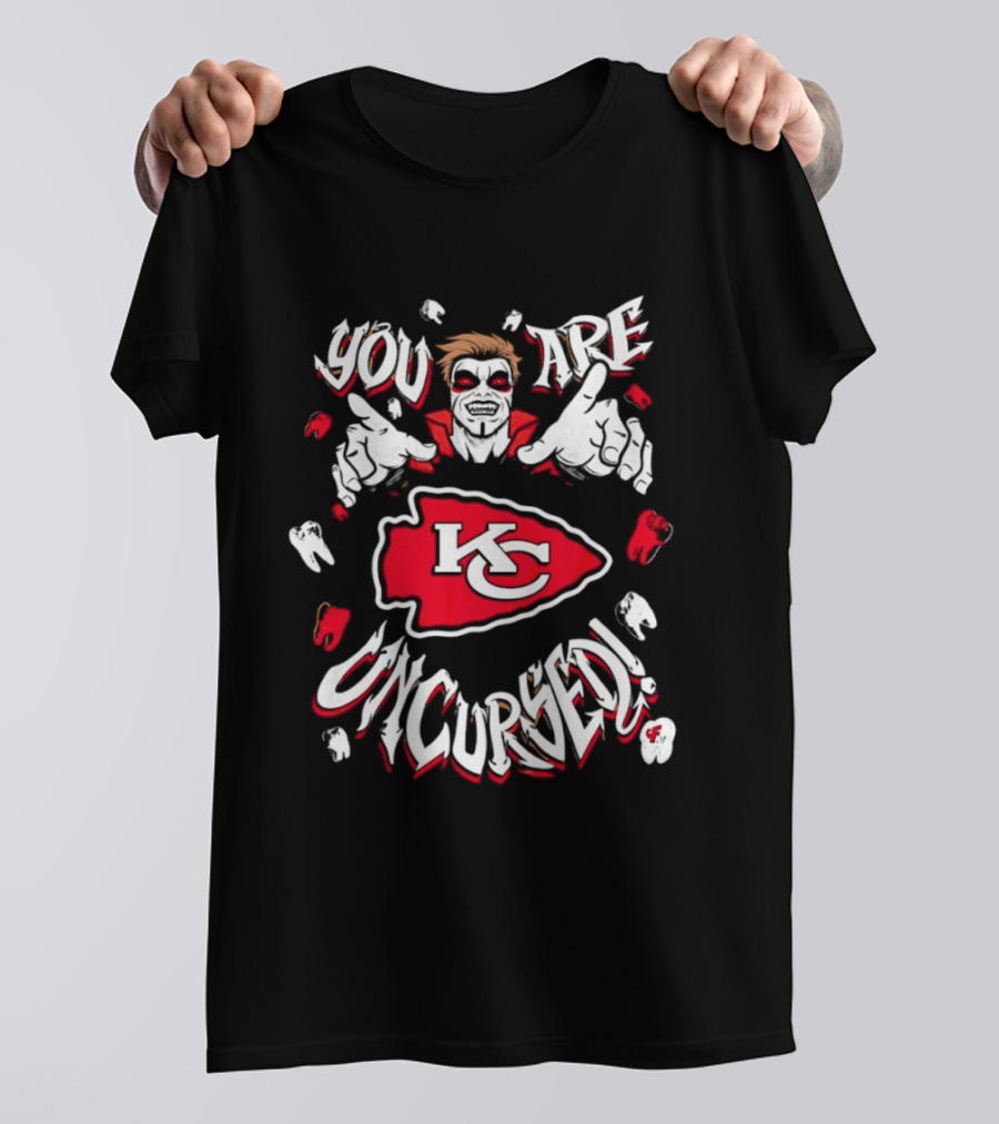 WWE Danhausen You Are Uncursed KC Chiefs Vampire T-Shirt