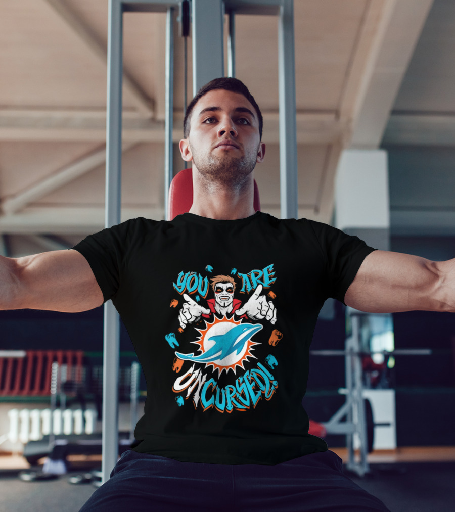 WWE Danhausen Miami Dolphins Collaboration You Are Uncursed T-Shirt