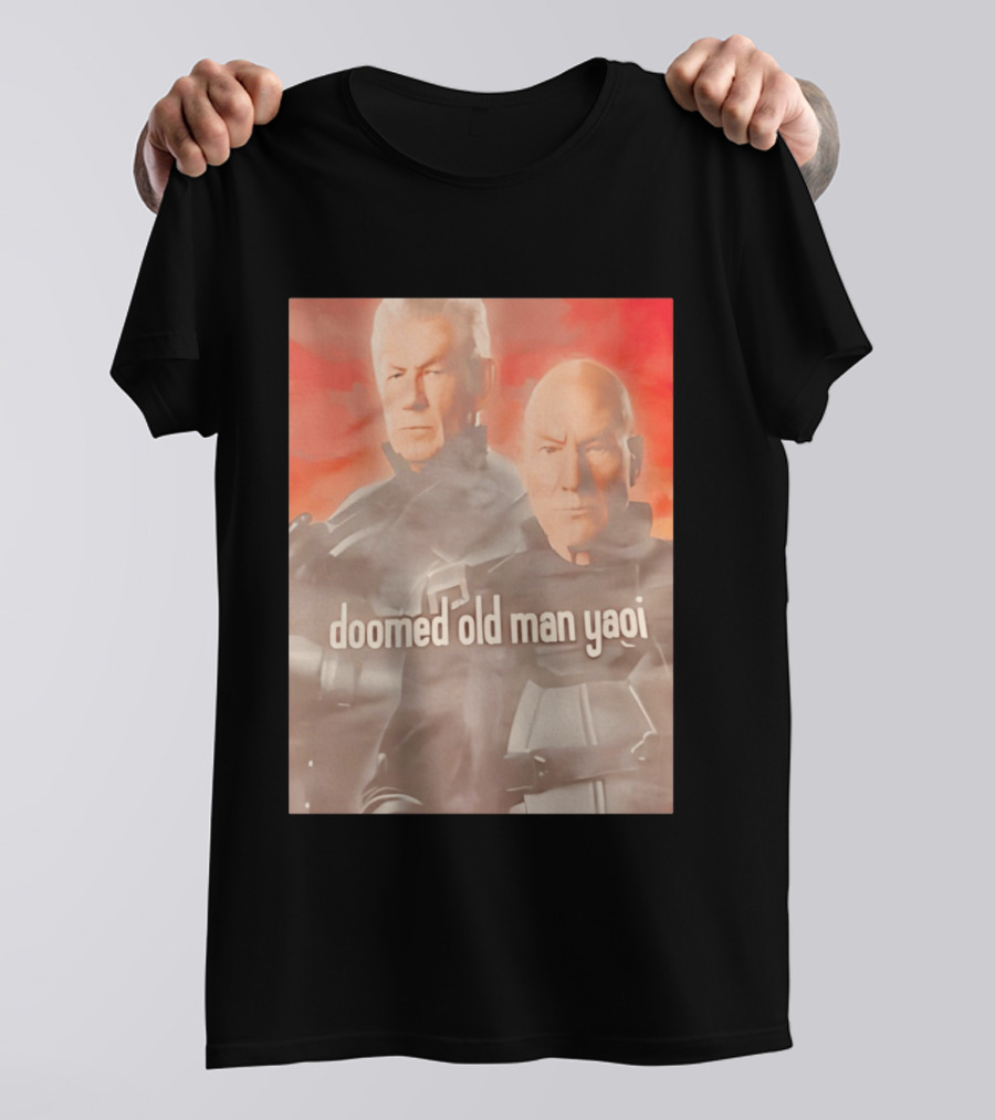 Ian McKellen Magneto Charles Xavier Doomed Old Man Yaoi X Men Movie T-Shirt