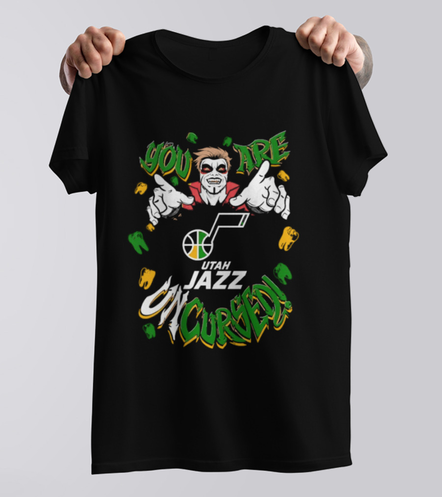 Utah Jazz You Are Uncursed WWE Danhausen Collaboration T-Shirt