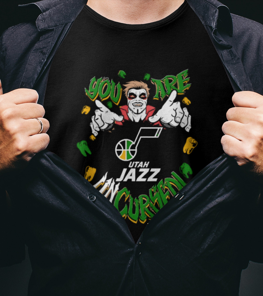 Utah Jazz You Are Uncursed WWE Danhausen Collaboration T-Shirt