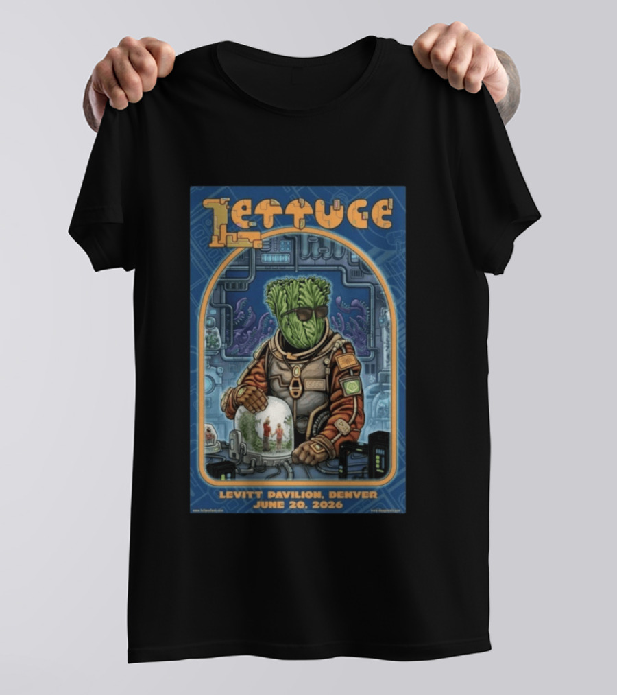 Lettuce Levitt Pavilion Denver June 20 2026 Cosmic Astronaut Scene T-Shirt