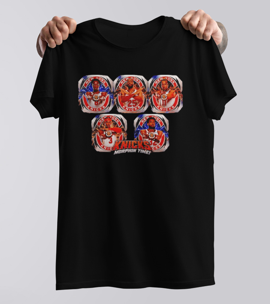 New York Knicks Morphin Time Power Rangers Theme Basketball Players T-Shirt