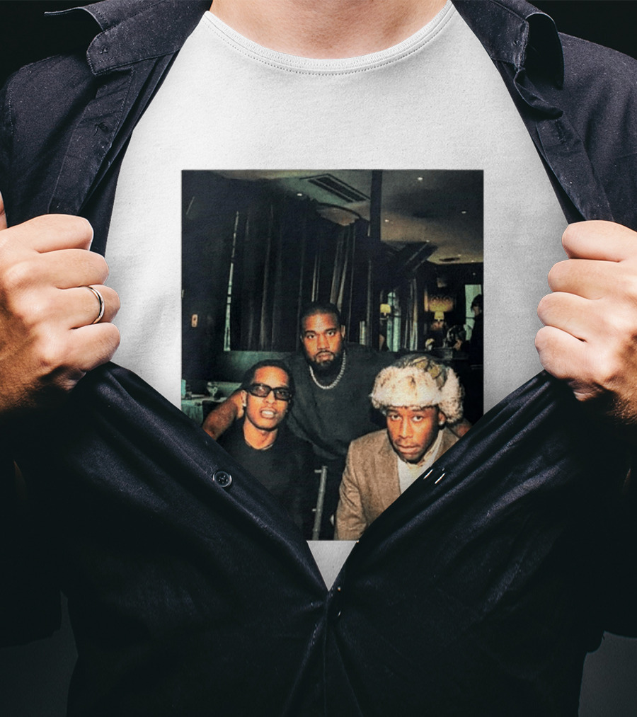 Kanye West Tyler The Creator A$AP Rocky Iconic Photo Collaboration T-Shirt