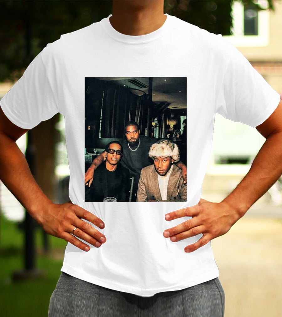 Kanye West Tyler The Creator A$AP Rocky Iconic Photo Collaboration T-Shirt