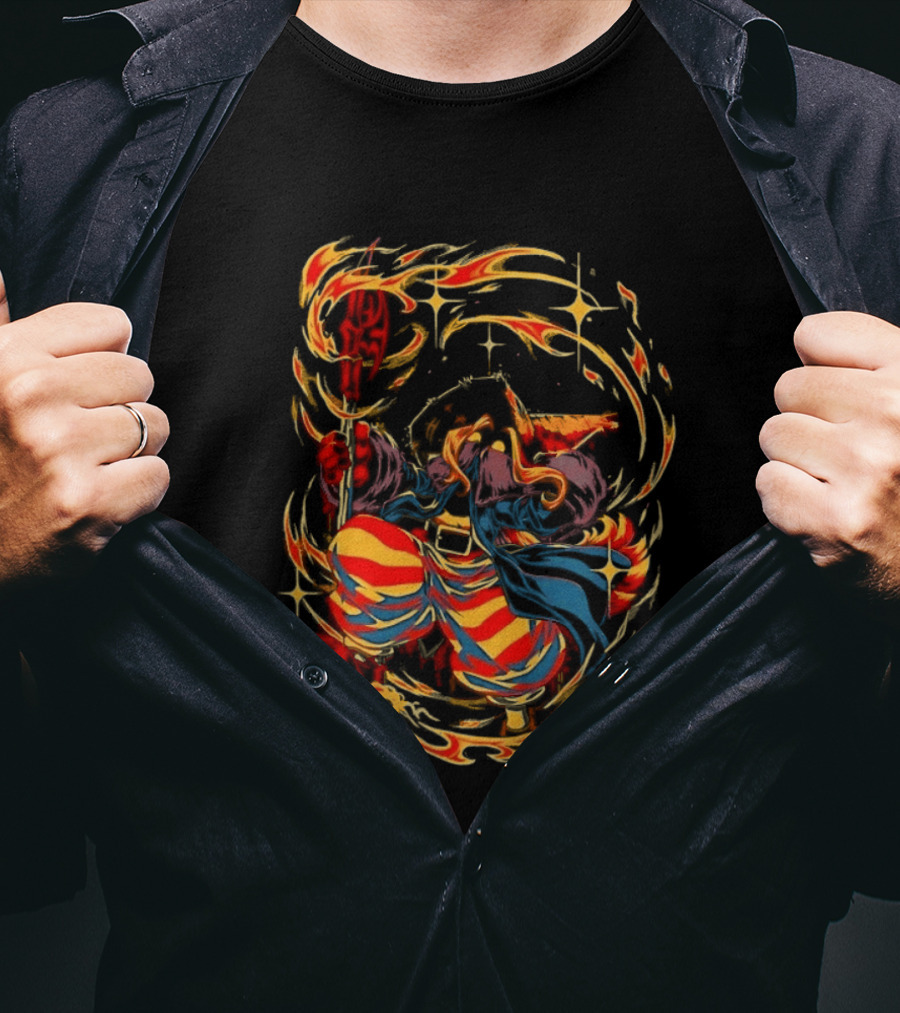 Black Mage Final Fantasy Tactics Fire Magic Power Blast T-Shirt