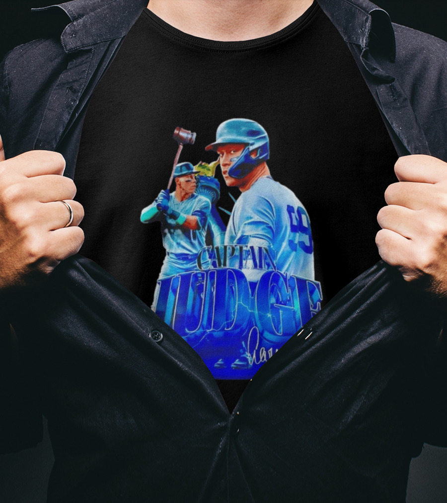 Captain Judge Aaron Judge 99 Yankees Baseball Signature T-Shirt