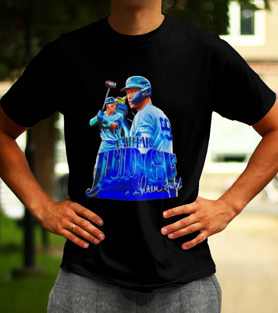 Captain Judge Aaron Judge 99 Yankees Baseball Signature T-Shirt