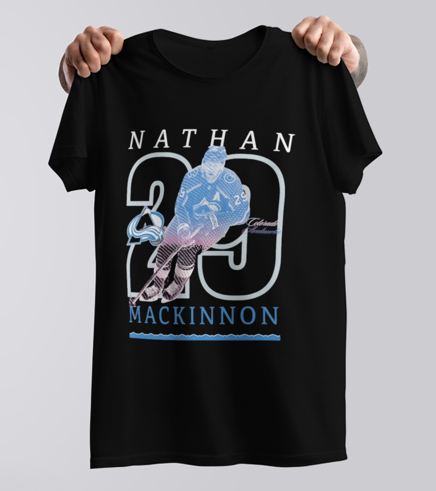 Nathan MacKinnon 29 Colorado Avalanche NHL Player Sports Fan Gear T-Shirt