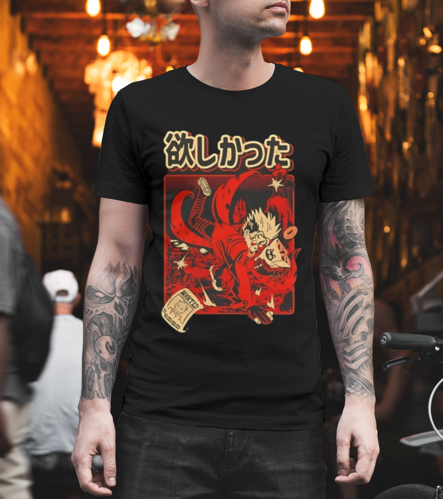 Vash The Stampede Wanted Love Peace Donuts T-Shirt