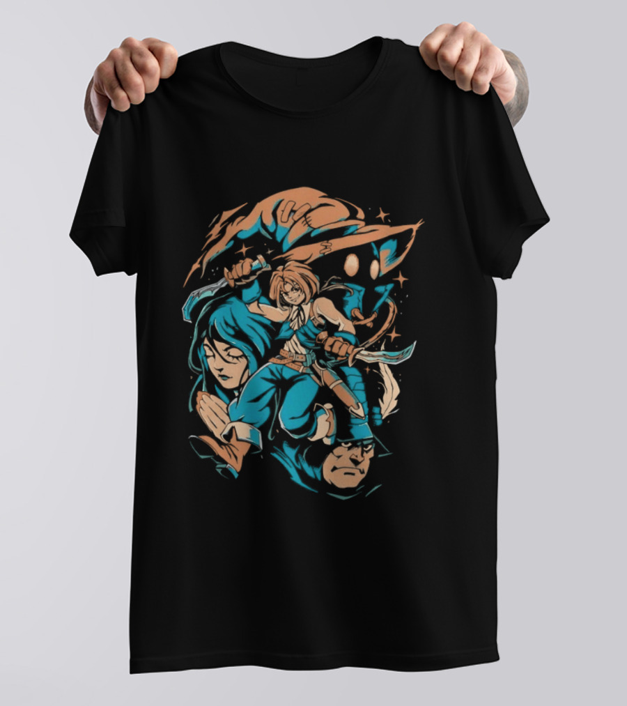 Zidane Tribal Vivi Ornitier Garnet Til Alexandros XVII Adelbert Steiner Thief From Another World Iconic Adventure Characters T-Shirt