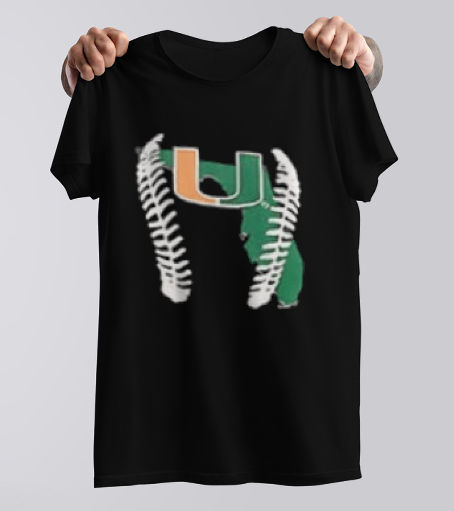 Miami Hurricanes U 2026 Baseball Orange Green T-Shirt