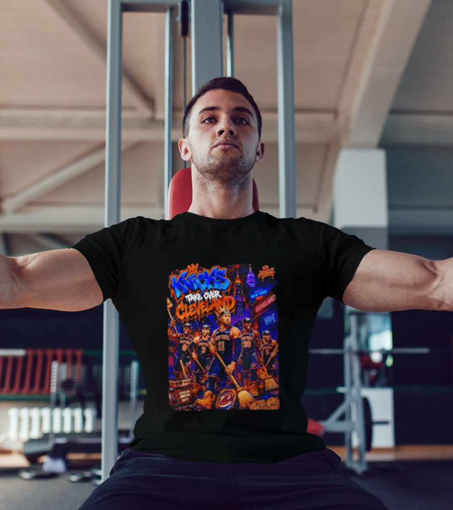 New York Knicks Take Over Cleveland NBA Basketball Rivalry City Battle T-Shirt