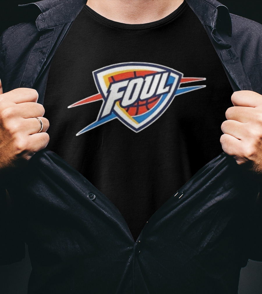 Oklahoma City Thunder Foul Basketball SGA Two Free Throws 2 Sided T-Shirt