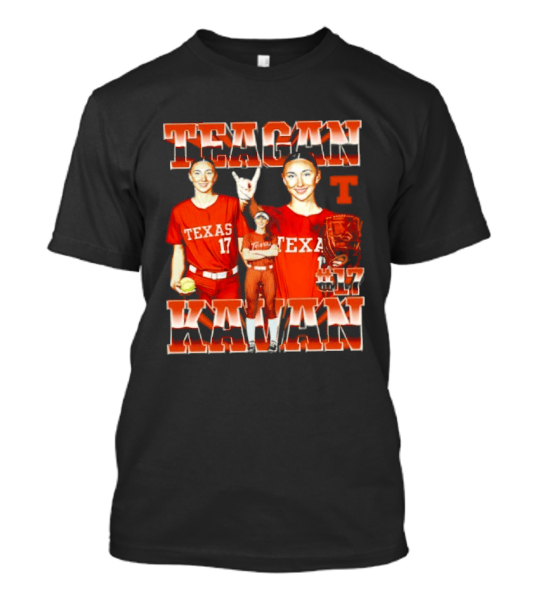 Teagan Kavan Texas 17 NCAA Softball Longhorns Player T-Shirt