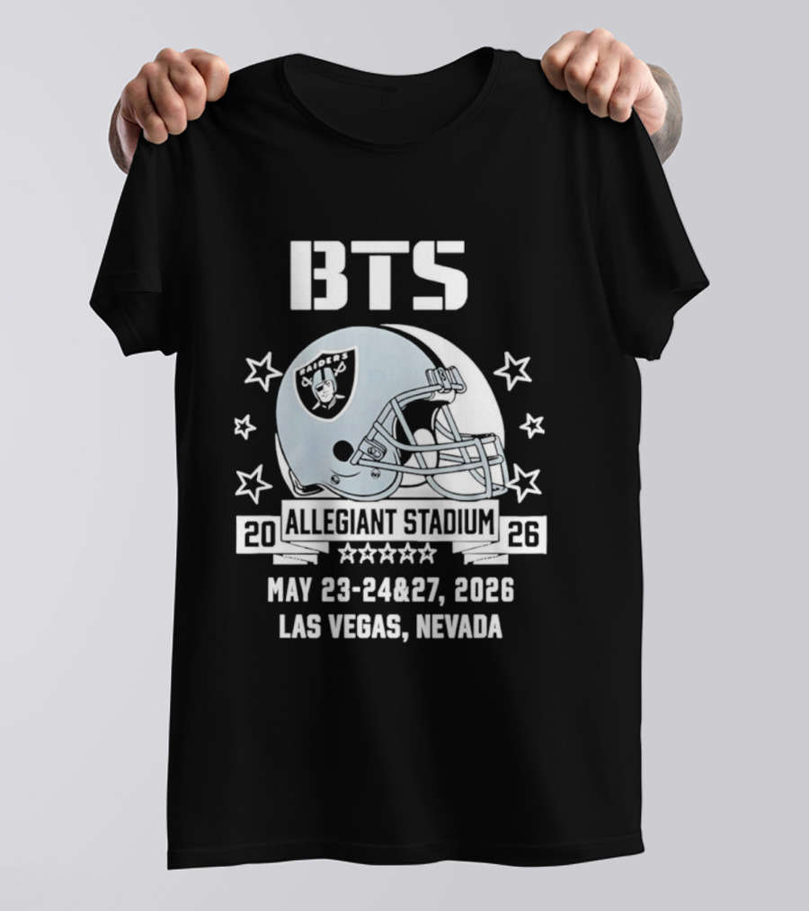 BTS Las Vegas Allegiant Stadium May 23 27 2026 Raiders Event T-Shirt