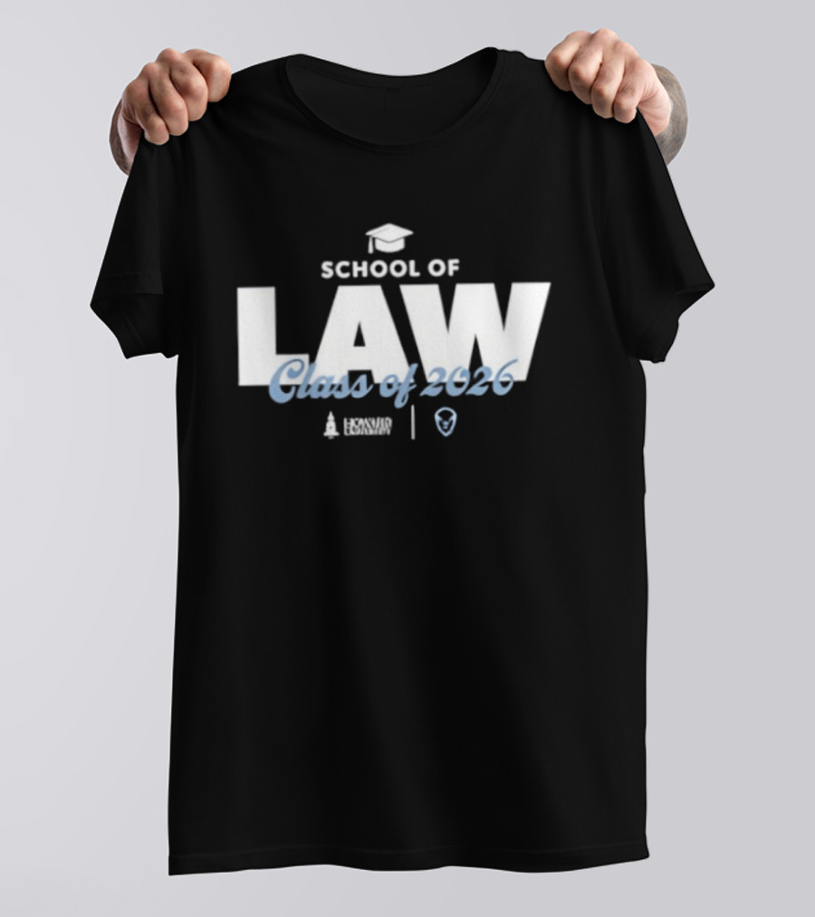 Howard University Law Class Of 2026 Graduation Theme With Scales And Books T-Shirt