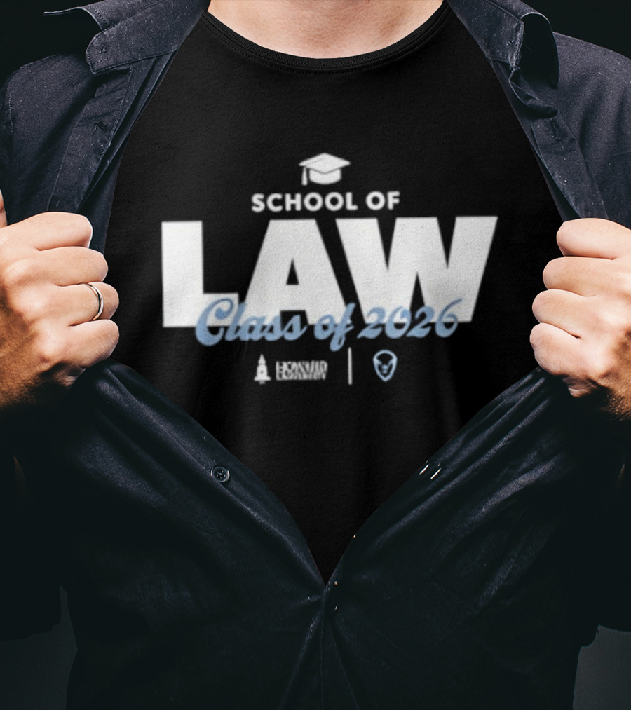 Howard University Law Class Of 2026 Graduation Theme With Scales And Books T-Shirt