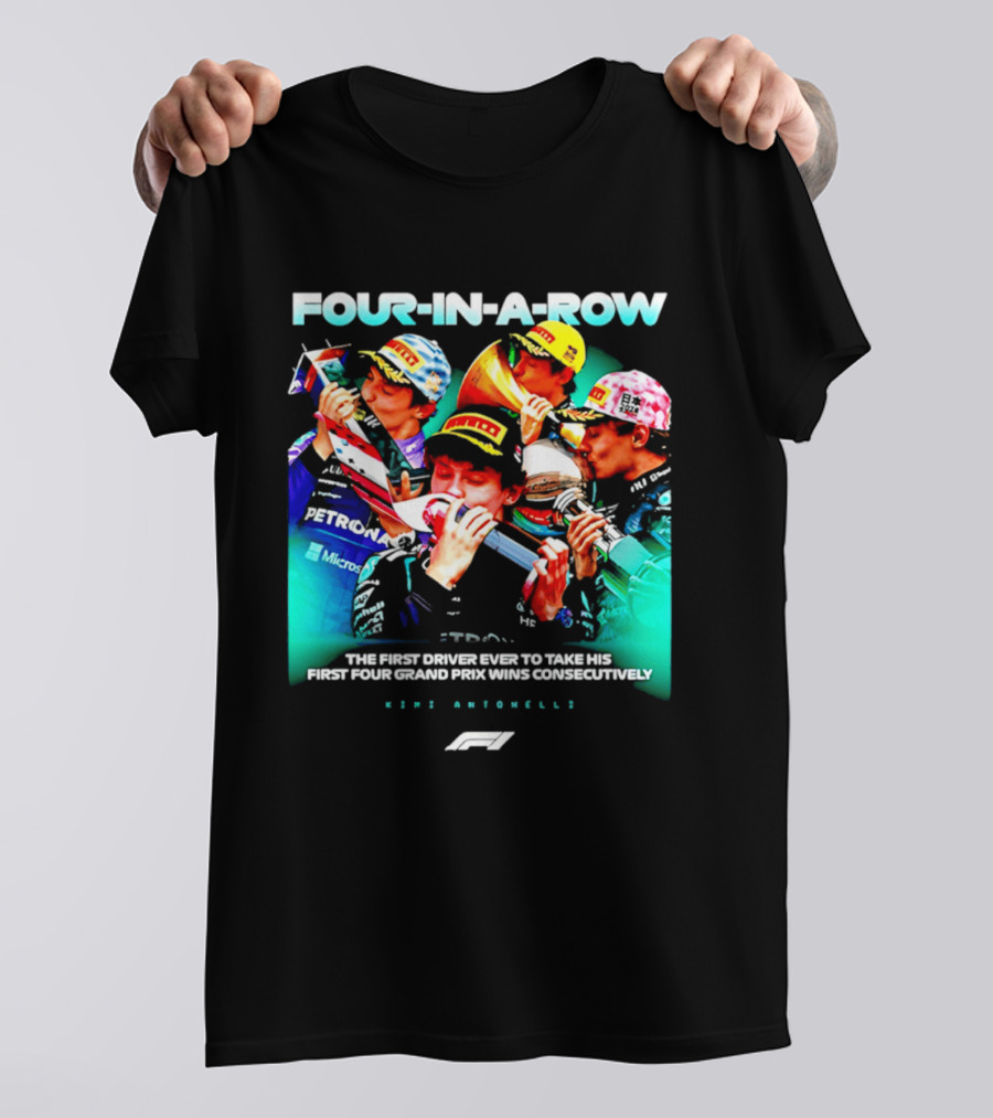 Kimi Antonelli Four In A Row First Driver Wins Consecutively Formula 1 T-Shirt