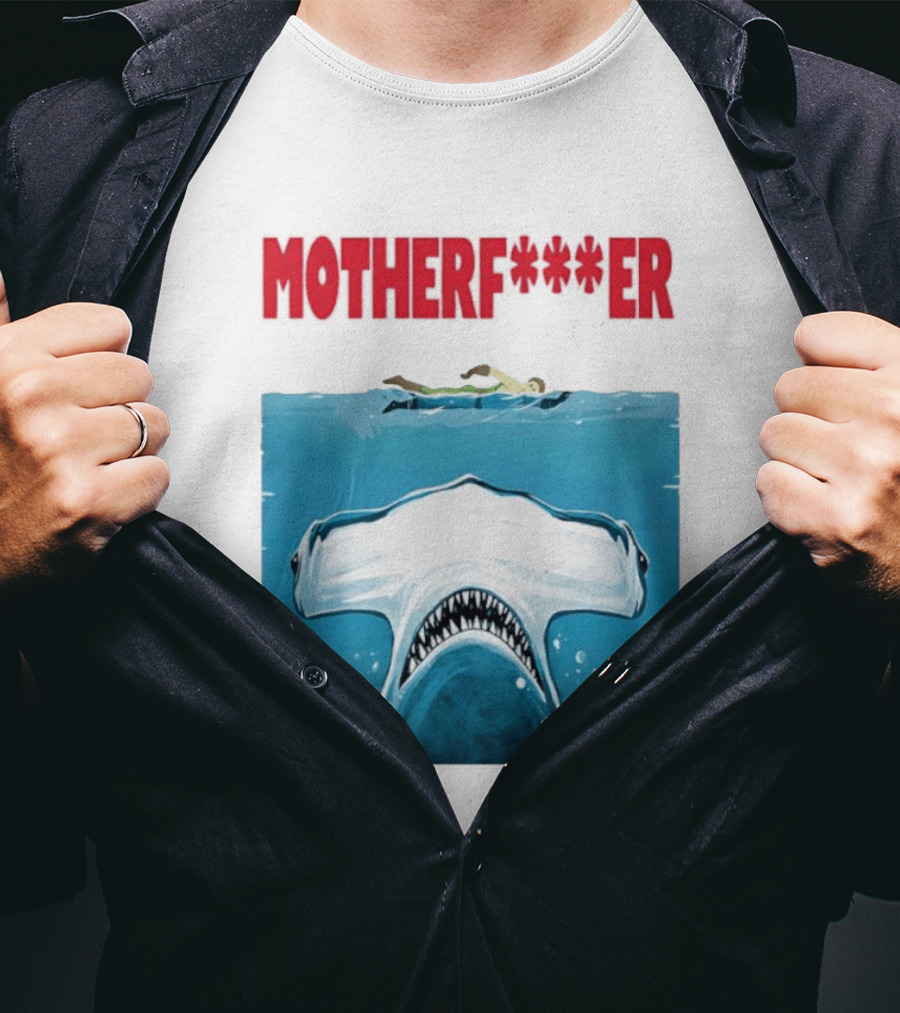 Samuel L Jackson Motherfucker Hammerhead Shark Jaws T-Shirt