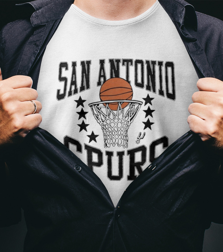 San Antonio Spurs Basketball Stars Nothin' But Net T-Shirt