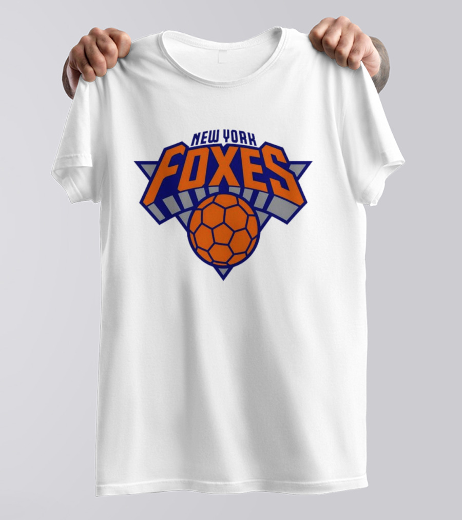 New York Foxes Basketball Soccer Emblem Hybrid T-Shirt