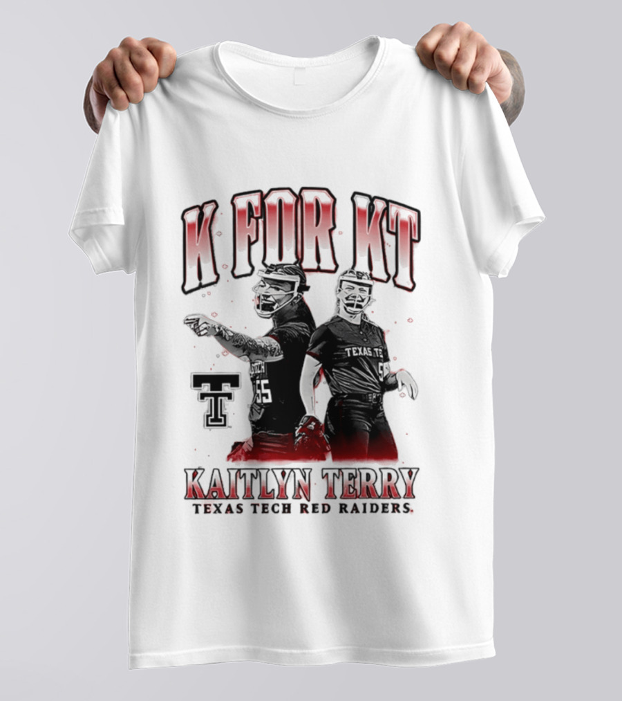 K For KT Kaitlyn Terry Texas Tech Red Raiders T-Shirt