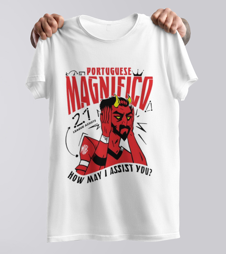 Portuguese Magnifico 21 Goals How May I Assist You Devil T-Shirt