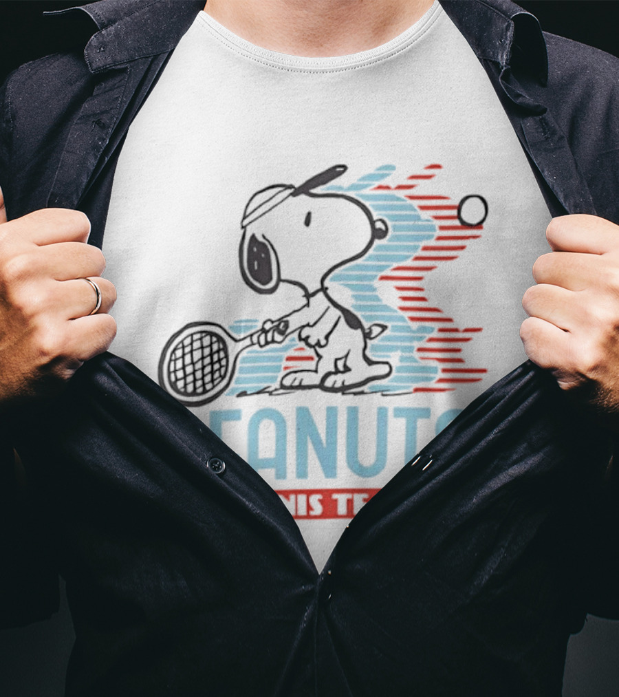 Peanuts Snoopy Tennis Team Vintage Cartoon Sports T-Shirt
