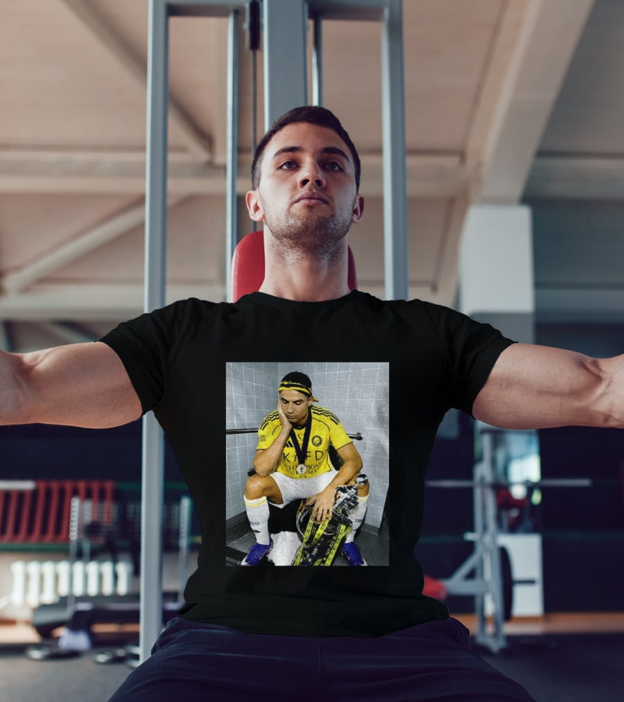 Cristiano Ronaldo Al Nassr FC Saudi Pro League Champion KAFD Yellow Jersey T-Shirt