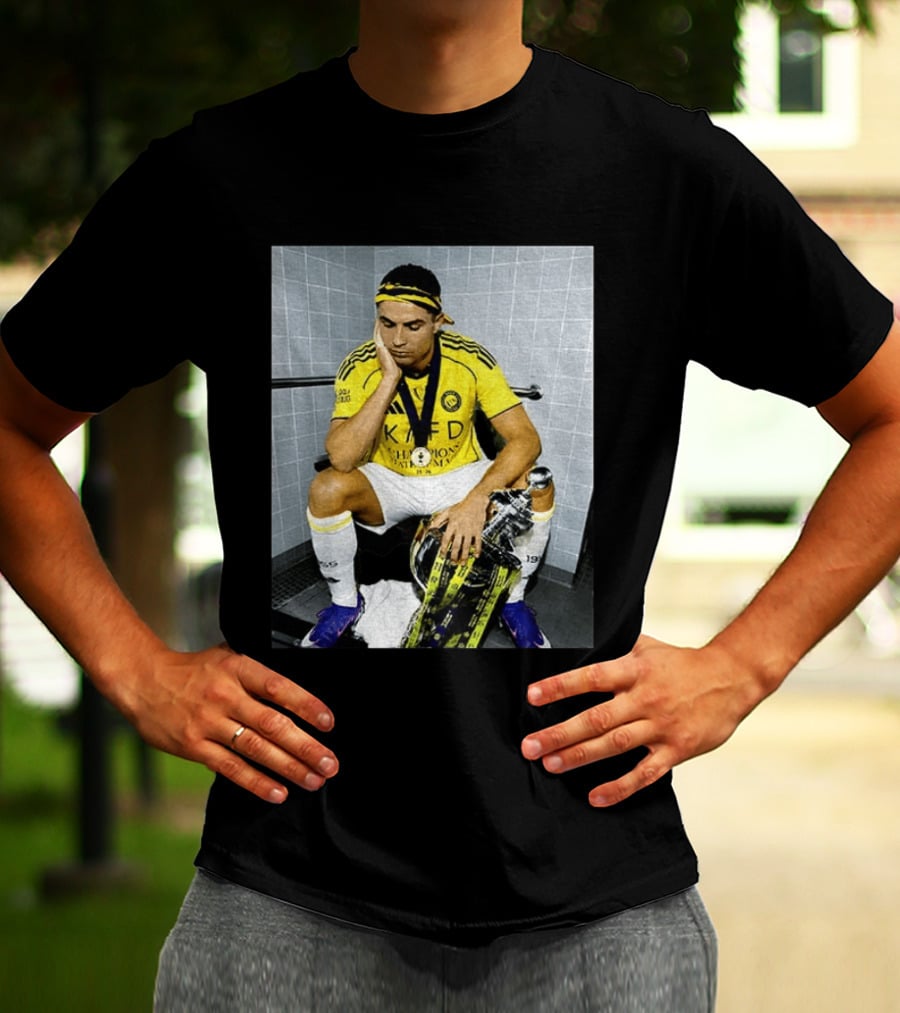 Cristiano Ronaldo Al Nassr FC Saudi Pro League Champion KAFD Yellow Jersey T-Shirt