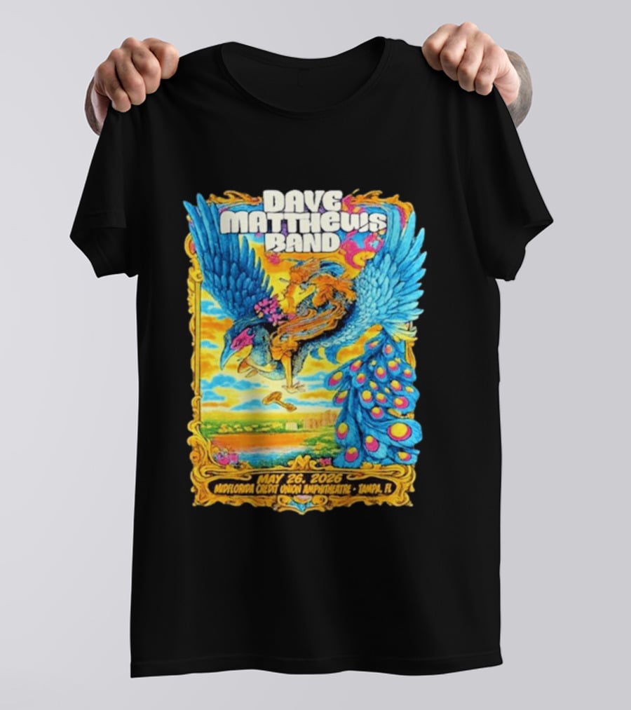 Dave Matthews Band May 26 2026 MidFlorida Credit Union Amphitheatre Tampa FL T-Shirt