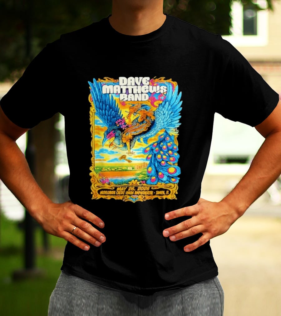 Dave Matthews Band May 26 2026 MidFlorida Credit Union Amphitheatre Tampa FL T-Shirt