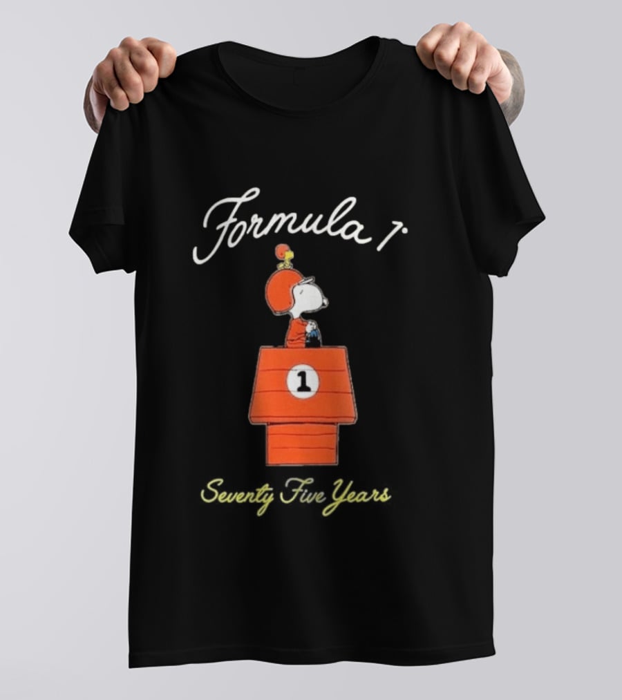 Formula 1 Snoopy Peanuts Dog House Seventy Five Years T-Shirt