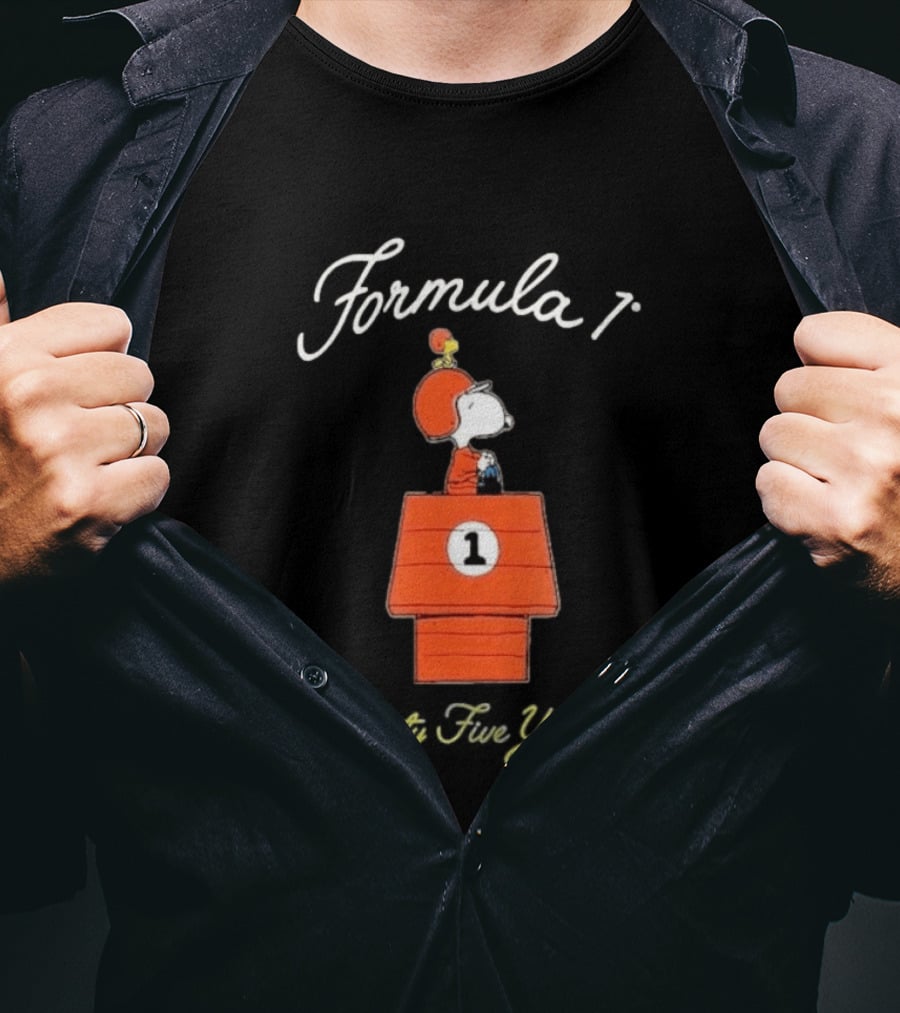 Formula 1 Snoopy Peanuts Dog House Seventy Five Years T-Shirt