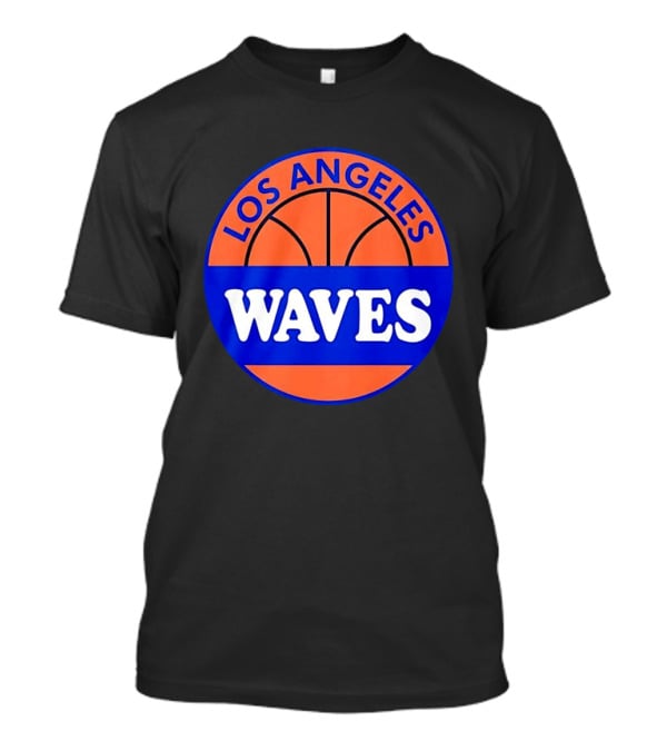 Los Angeles Waves Basketball Theme Circle T-Shirt