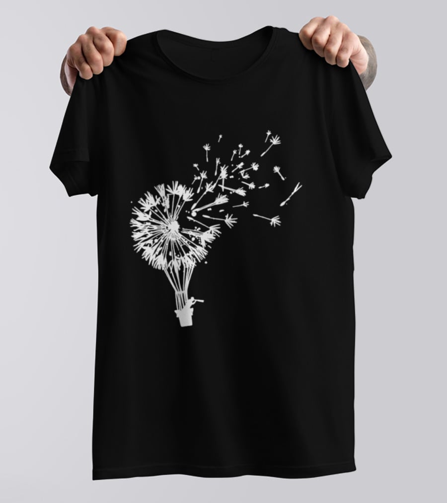 Flower Power Dandelion Fly Away Freedom Nature T-Shirt