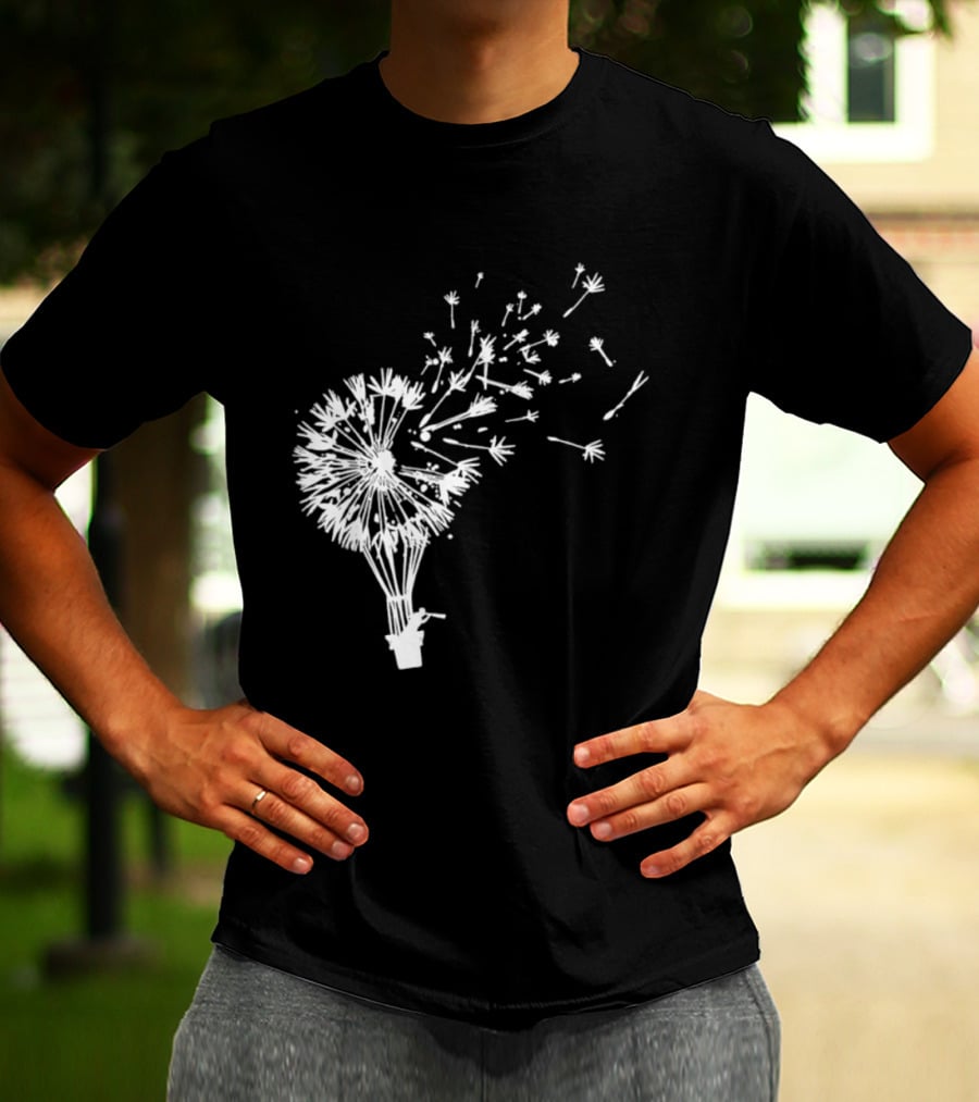Flower Power Dandelion Fly Away Freedom Nature T-Shirt