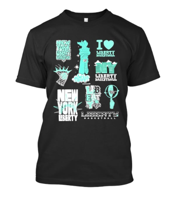 New York Liberty I Love Liberty Basketball Statue Of Liberty T-Shirt