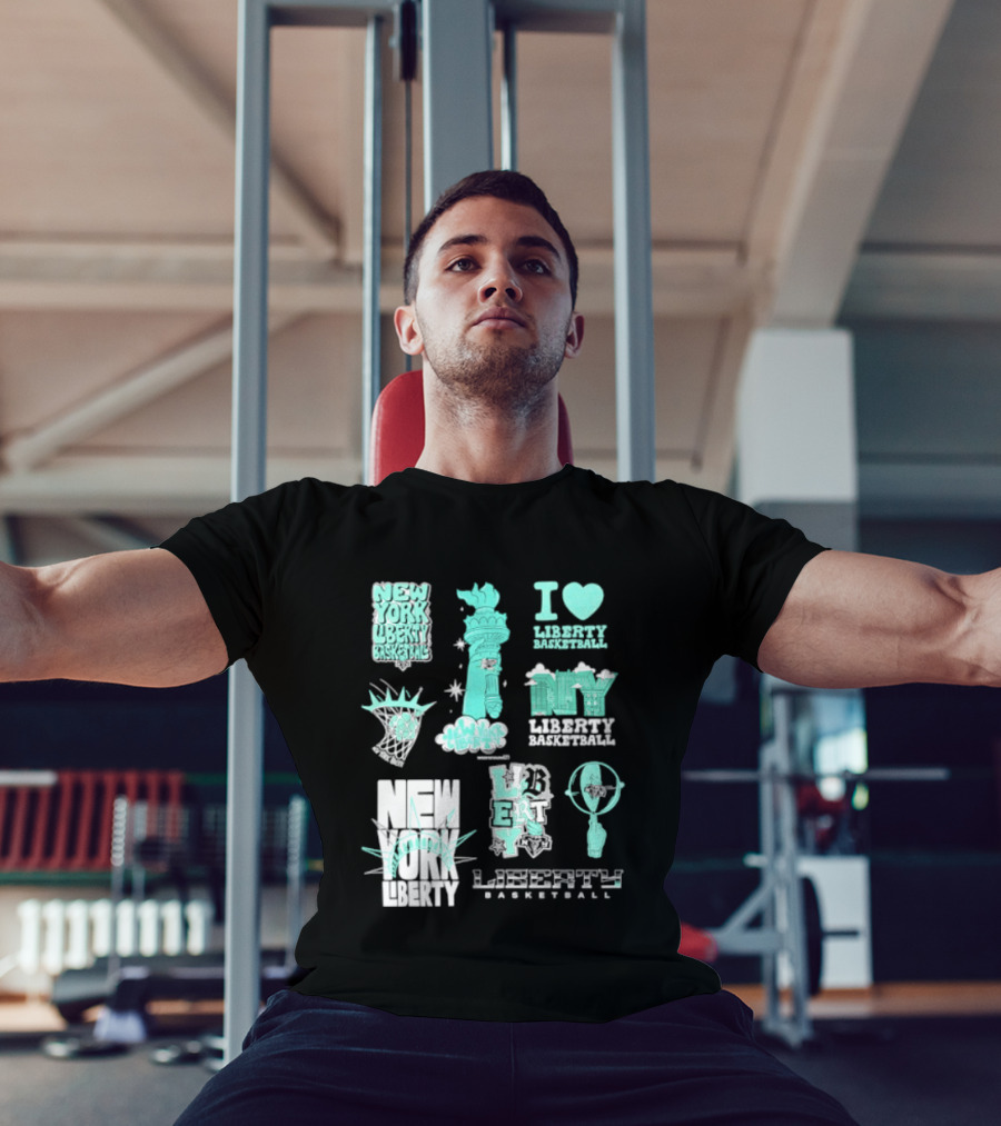 New York Liberty I Love Liberty Basketball Statue Of Liberty T-Shirt