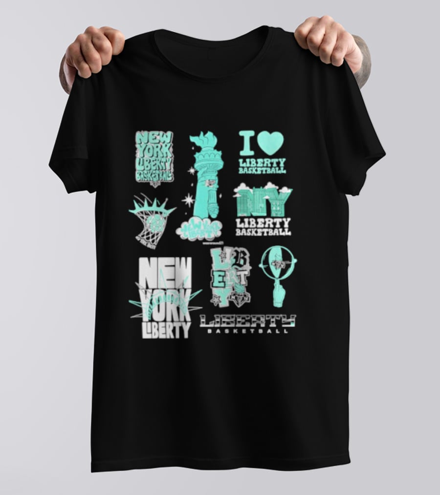 New York Liberty I Love Liberty Basketball Statue Of Liberty T-Shirt
