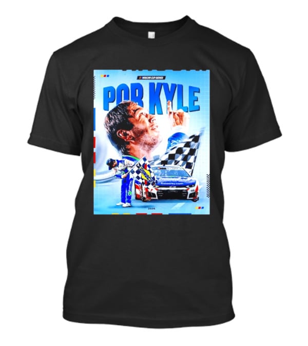Nascar Cup Series Por Kyle 2026 Racing Celebration With Checkered Flag And Race Car T-Shirt