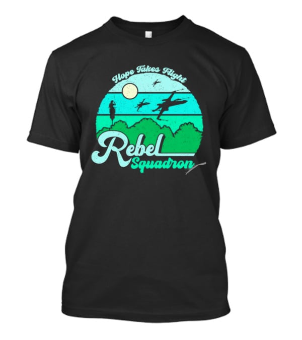 Rebel Squadron Hope Takes Flight Sunset Landscape T-Shirt