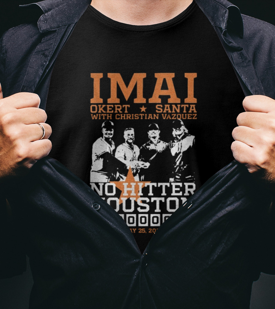 Imai Okert Santa No Hitter Houston May 25 2023 Christian Vazquez T-Shirt