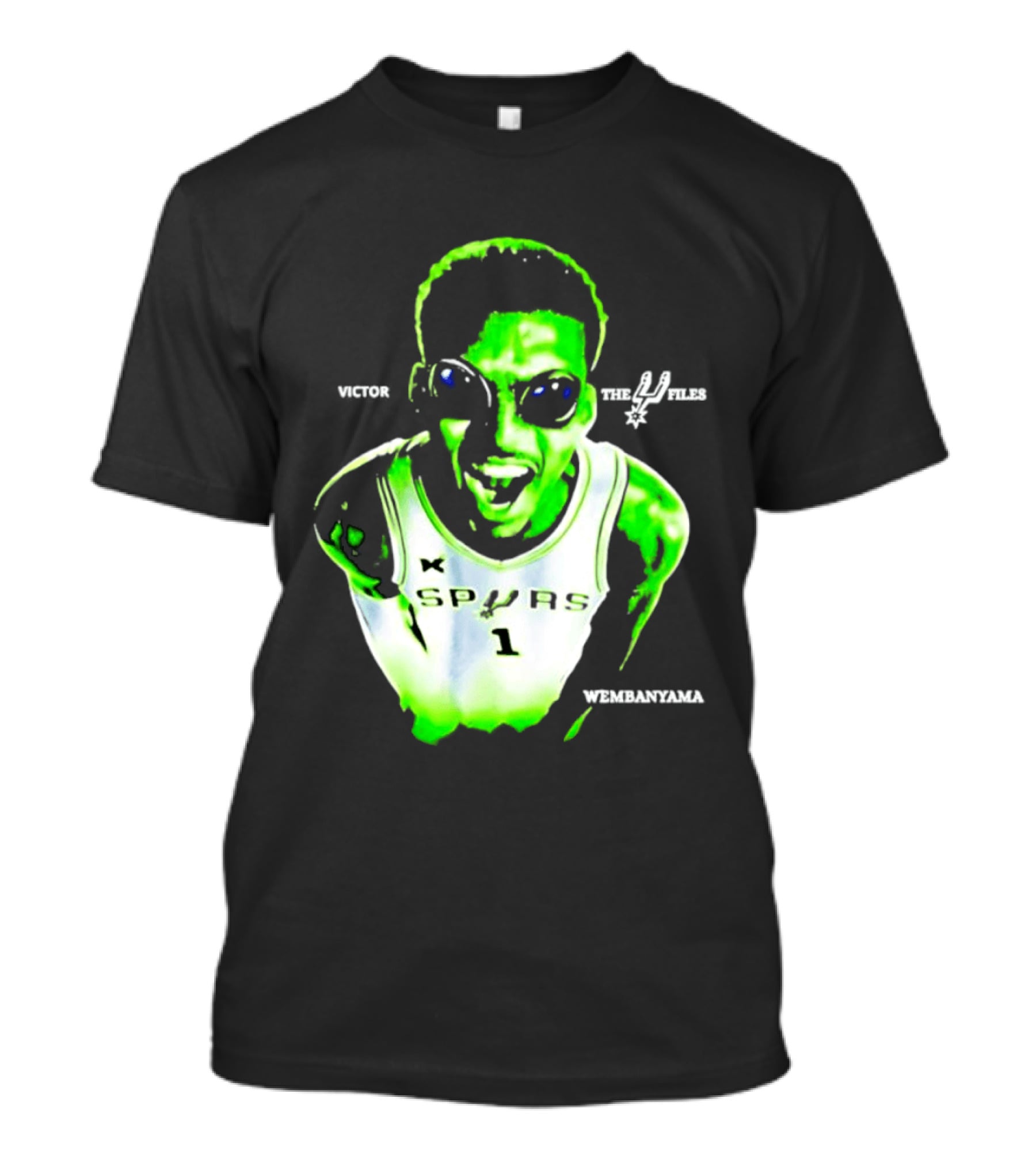 Victor Wembanyama Spurs X Files Number 1 Basketball Alien Concept T-Shirt