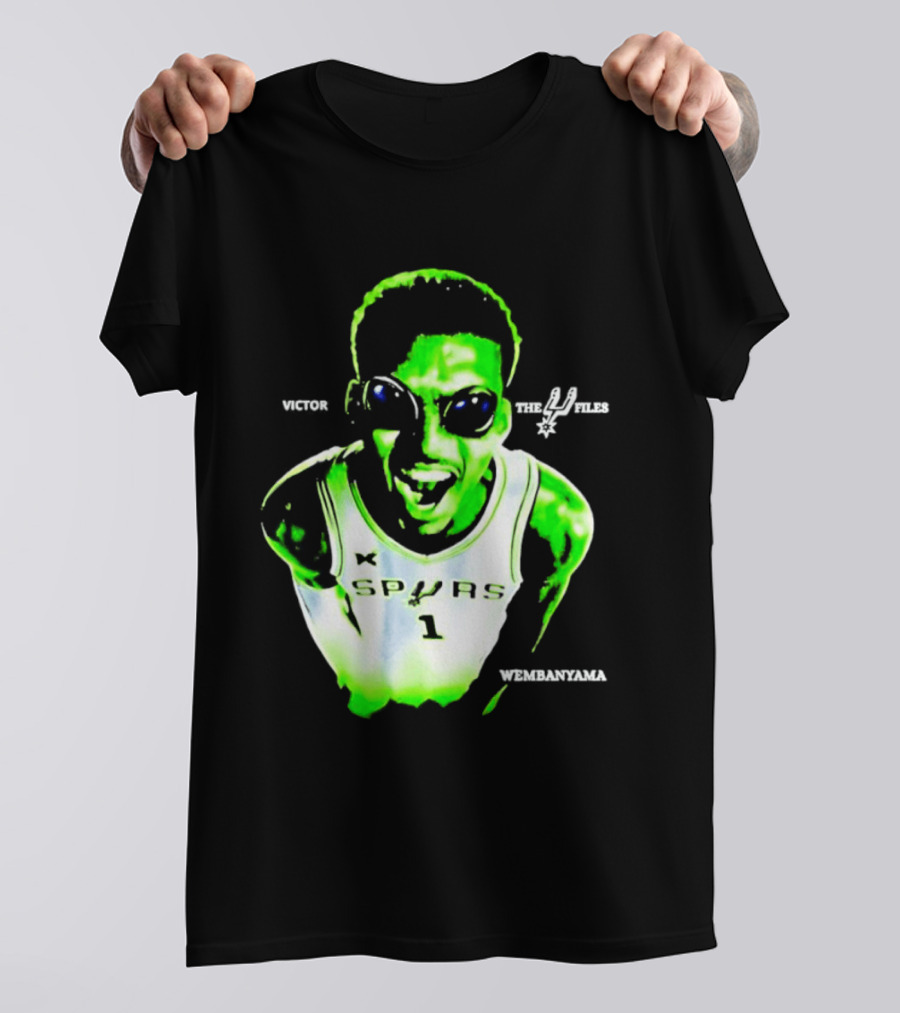 Victor Wembanyama Spurs X Files Number 1 Basketball Alien Concept T-Shirt