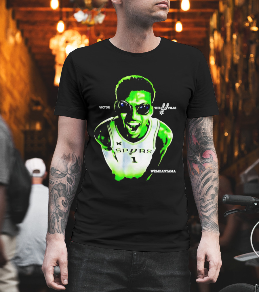 Victor Wembanyama Spurs X Files Number 1 Basketball Alien Concept T-Shirt