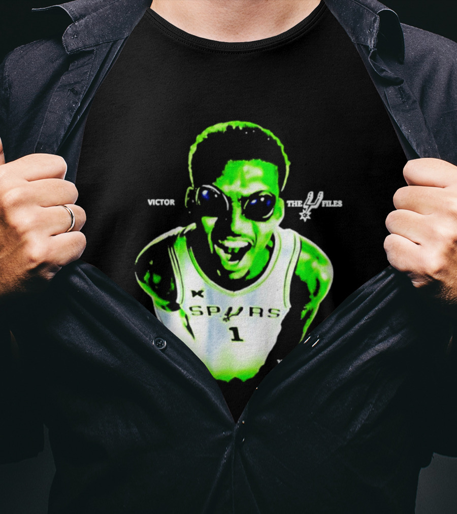 Victor Wembanyama Spurs X Files Number 1 Basketball Alien Concept T-Shirt