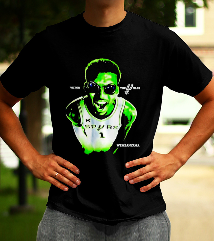 Victor Wembanyama Spurs X Files Number 1 Basketball Alien Concept T-Shirt