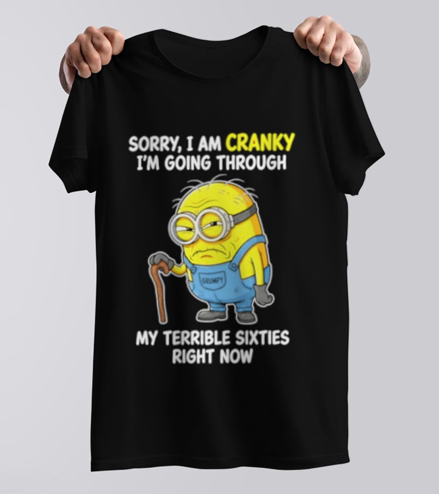 Minion Sorry I Am Cranky Going Through My Terrible Sixties Right Now T-Shirt
